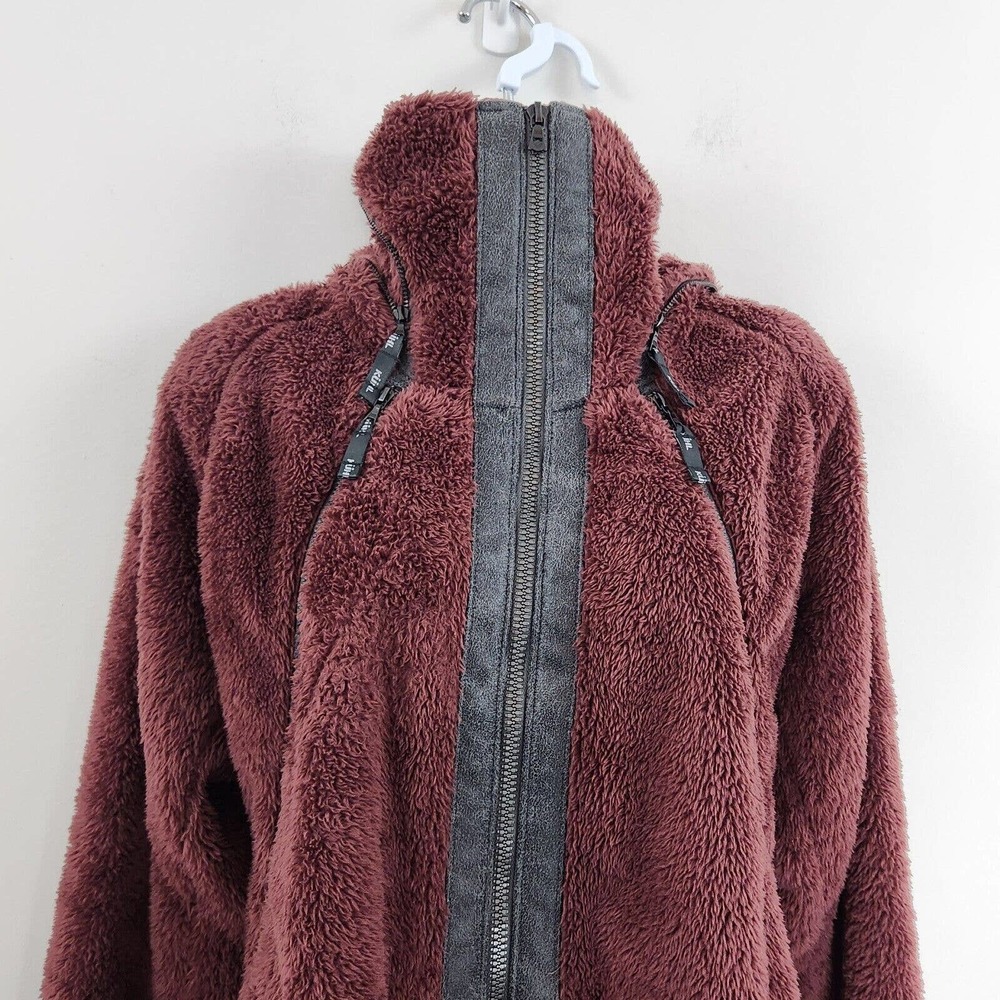 Kuhl Women's Flight Jacket Italian Fleece Hooded Pockets Thumb Loops Size M - Picture 3 of 16